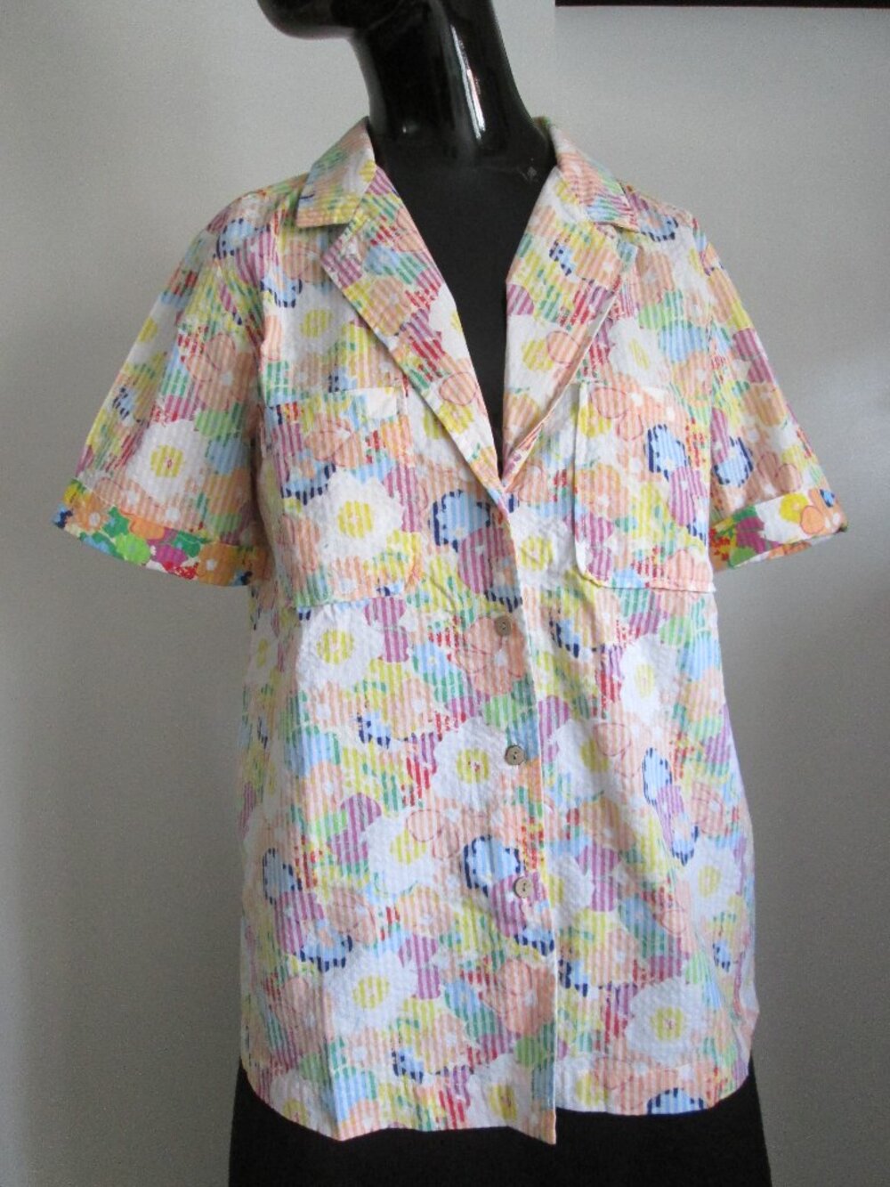 Urban Outfitters art-to-wear multcolor 100% cotton shirt blouse